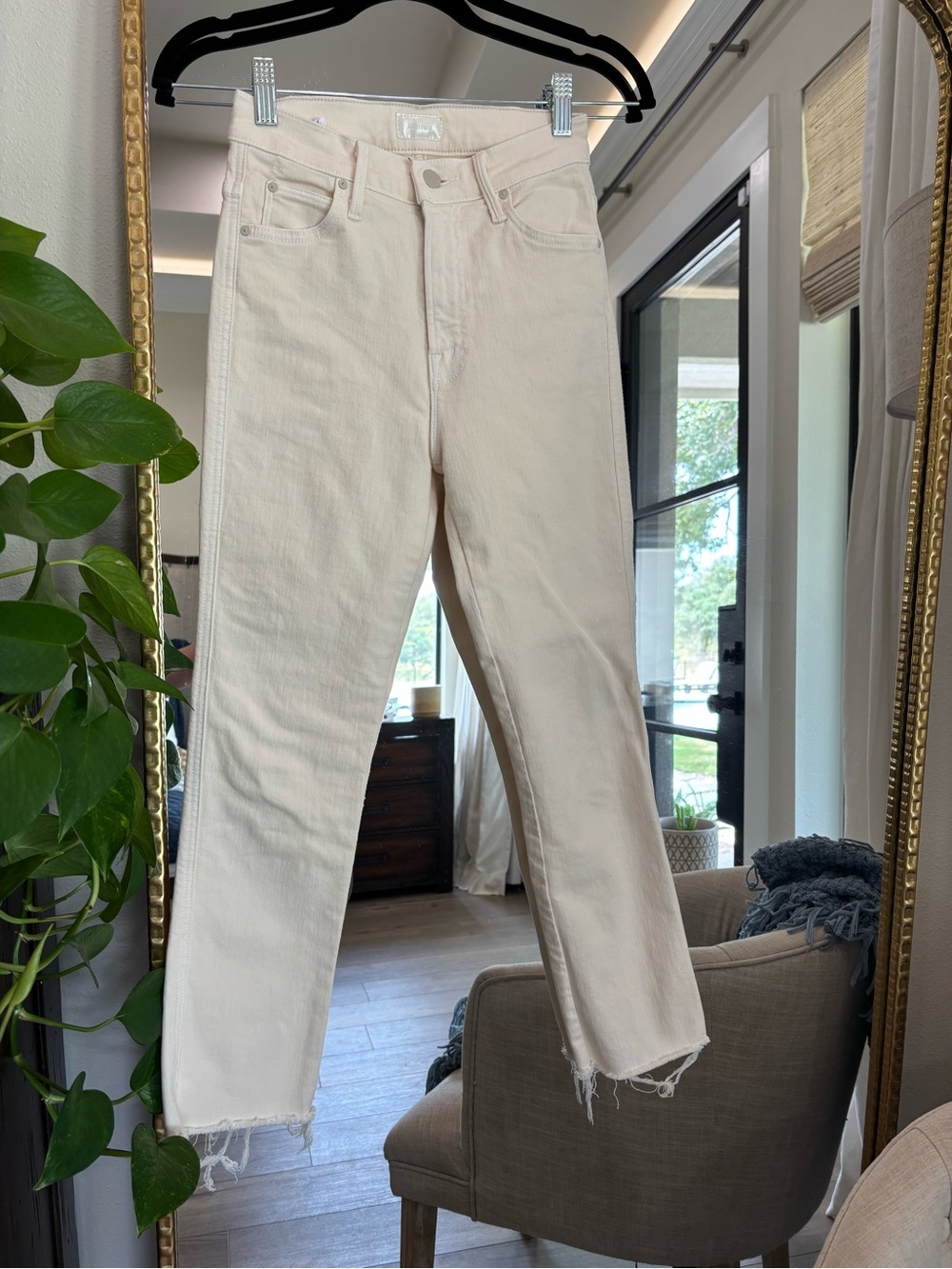 MOTHER HR Rascal Ankle Fray Skinny Jeans